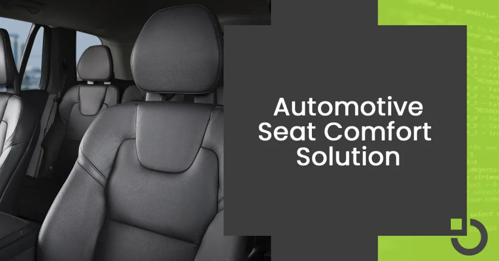 Image showing car interior with automated seat comfort solution